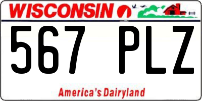 WI license plate 567PLZ