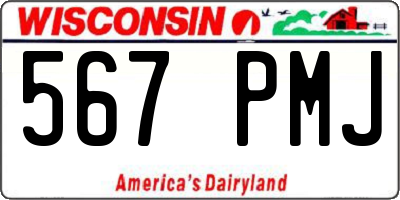 WI license plate 567PMJ
