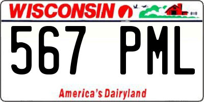 WI license plate 567PML