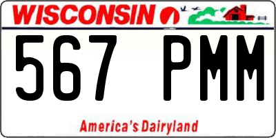 WI license plate 567PMM