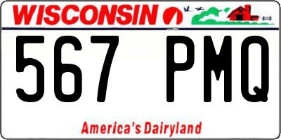 WI license plate 567PMQ