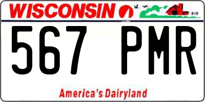 WI license plate 567PMR