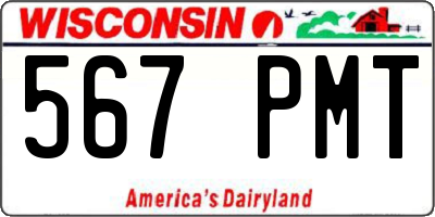 WI license plate 567PMT