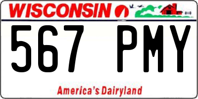 WI license plate 567PMY