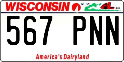 WI license plate 567PNN