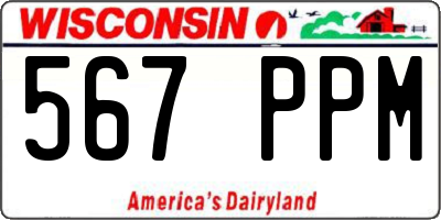 WI license plate 567PPM
