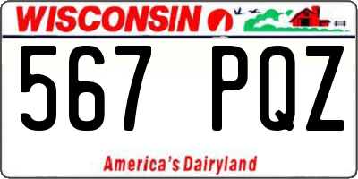 WI license plate 567PQZ