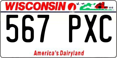 WI license plate 567PXC