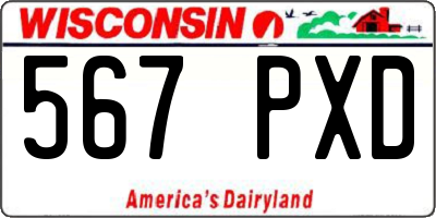 WI license plate 567PXD