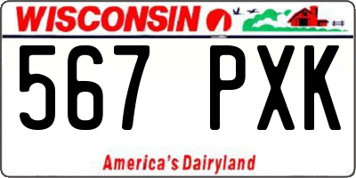 WI license plate 567PXK