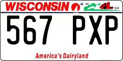 WI license plate 567PXP