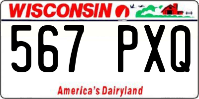 WI license plate 567PXQ