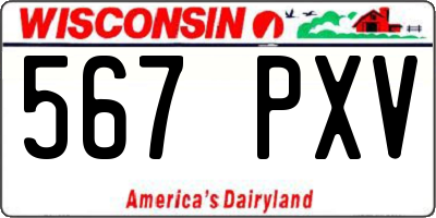 WI license plate 567PXV