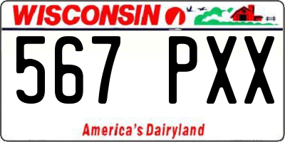 WI license plate 567PXX