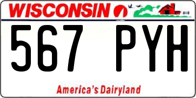 WI license plate 567PYH
