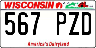 WI license plate 567PZD