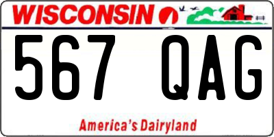 WI license plate 567QAG