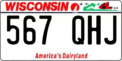 WI license plate 567QHJ