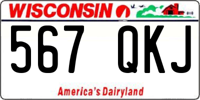 WI license plate 567QKJ