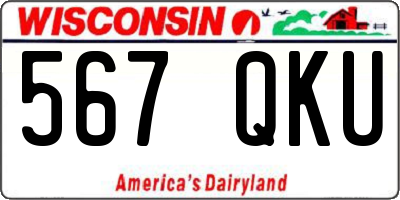 WI license plate 567QKU