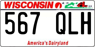 WI license plate 567QLH