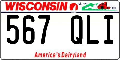 WI license plate 567QLI