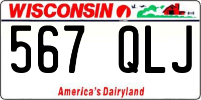 WI license plate 567QLJ