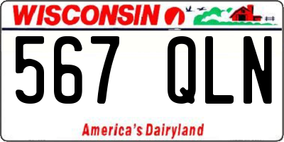 WI license plate 567QLN