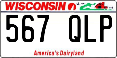 WI license plate 567QLP