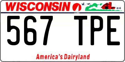 WI license plate 567TPE