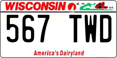 WI license plate 567TWD