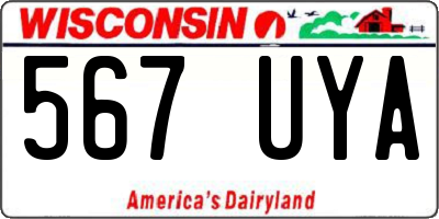 WI license plate 567UYA