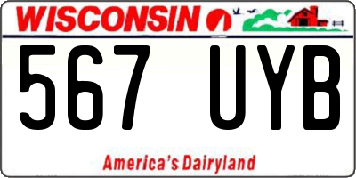 WI license plate 567UYB