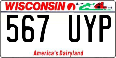 WI license plate 567UYP