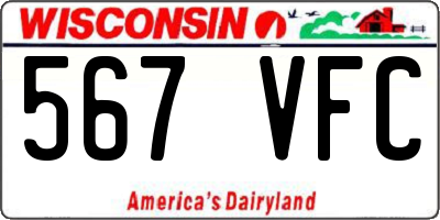 WI license plate 567VFC