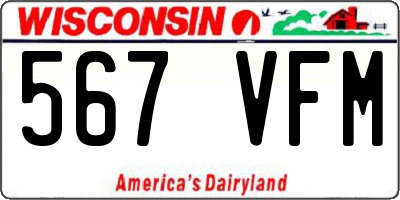 WI license plate 567VFM