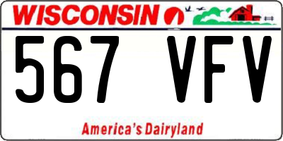 WI license plate 567VFV