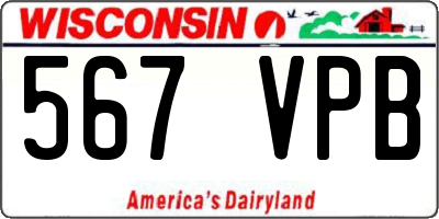 WI license plate 567VPB