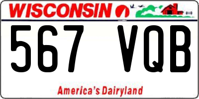 WI license plate 567VQB