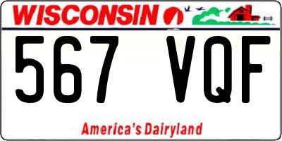 WI license plate 567VQF