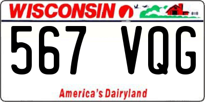 WI license plate 567VQG