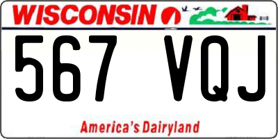 WI license plate 567VQJ