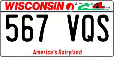 WI license plate 567VQS