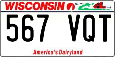 WI license plate 567VQT