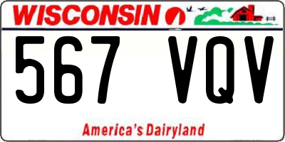 WI license plate 567VQV