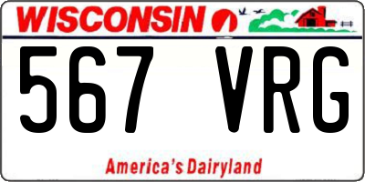 WI license plate 567VRG
