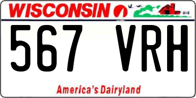 WI license plate 567VRH