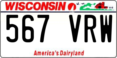 WI license plate 567VRW