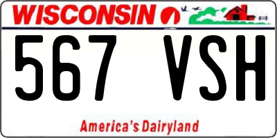 WI license plate 567VSH