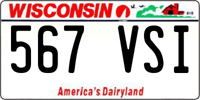 WI license plate 567VSI